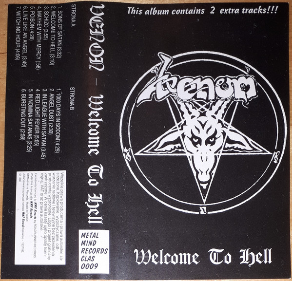 Venom – Welcome To Hell (1993, Blue Front On Tape, Cassette) - Discogs