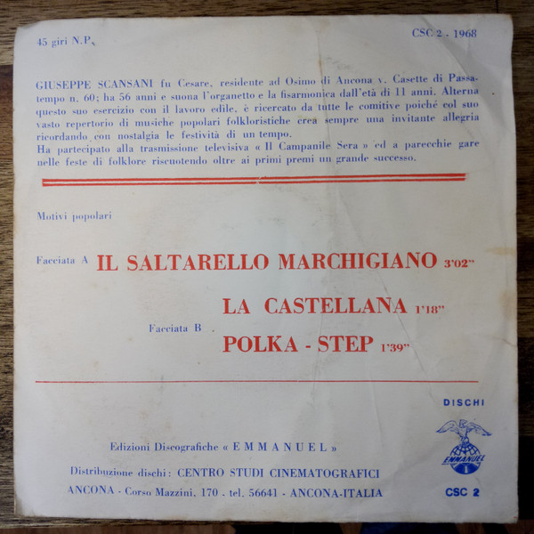 lataa albumi Gruppo Folkloristico Di Montefano - Saltarello Marchigiano La Castellana