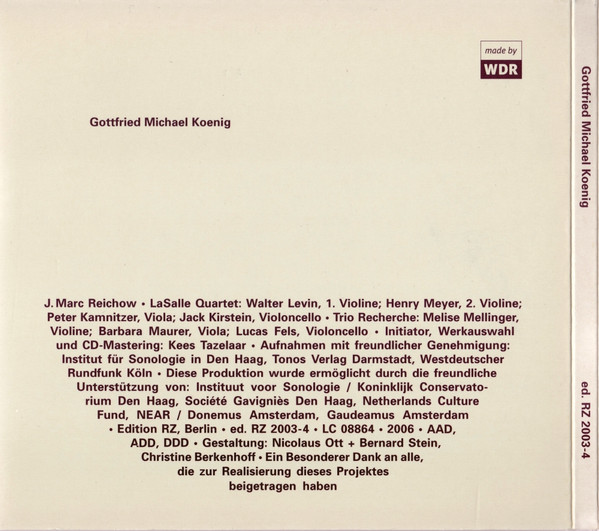 ladda ner album Gottfried Michael Koenig - Gottfried Michael Koenig