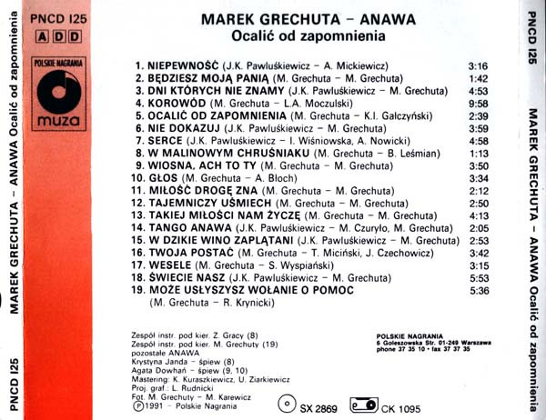 lataa albumi Marek Grechuta & Anawa - Ocalić Od Zapomnienia