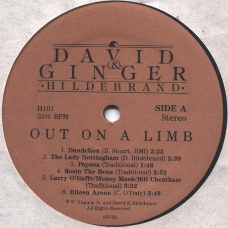 baixar álbum David & Ginger Hildebrand - Out On A Limb