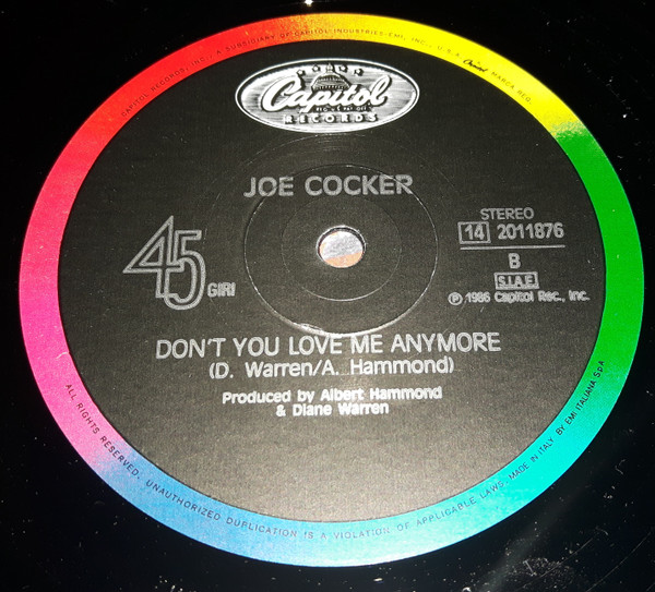 last ned album Joe Cocker - Heart Of The Matter Dont You Love Me Anymore US Extended Remix