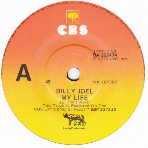 Billy Joel – My Life / 52nd Street (1978, Vinyl) - Discogs