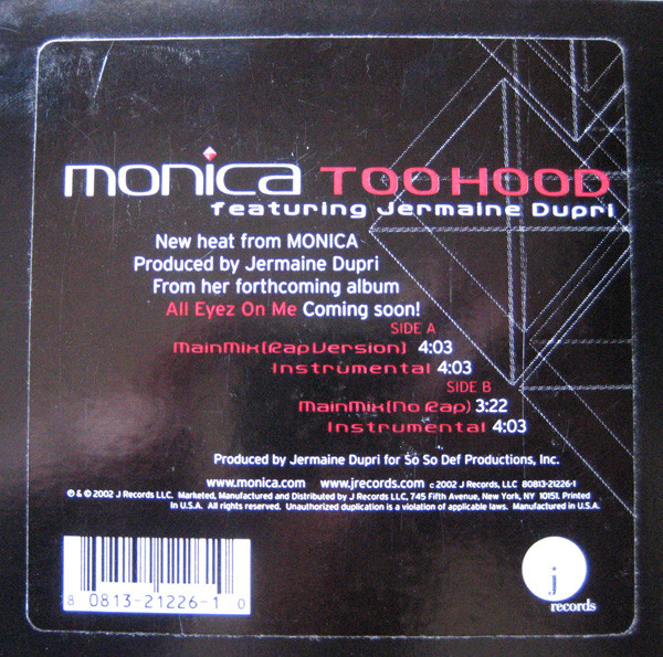 Monica – Too Hood (2002, Vinyl) - Discogs