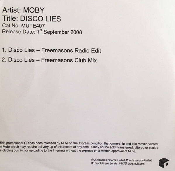 baixar álbum Moby v Freemasons - Disco Lies