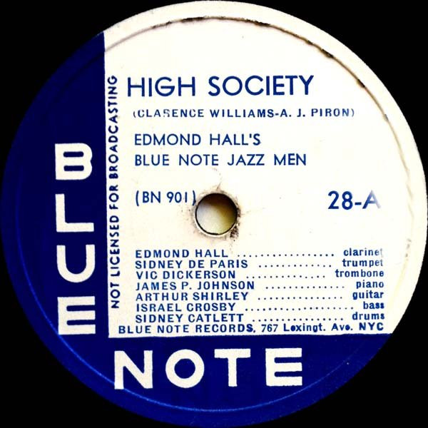 Edmond Hall's Blue Note Jazz Men – High Society / Blues At Blue 