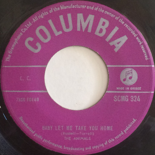 The Animals – Baby Let Me Take You Home / I'm Mad Again (1966, Vinyl) -  Discogs