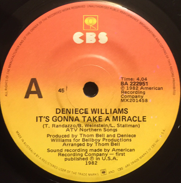 Deniece Williams – It's Gonna Take A Miracle / Love Notes (Vinyl