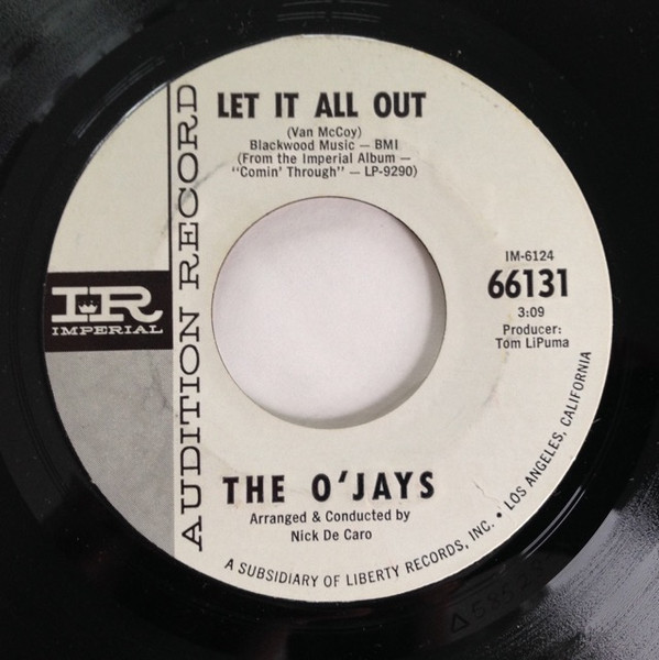 The O'Jays – Let It All Out (1965, Vinyl) - Discogs