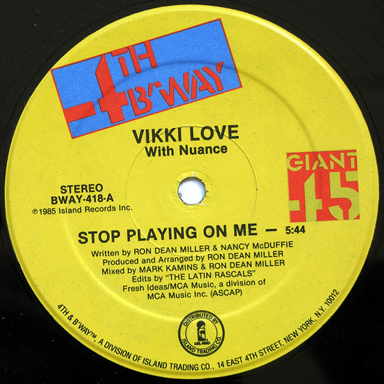 Vikki Love With Nuance - Stop Playing On Me | Releases | Discogs