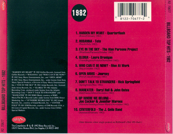 ladda ner album Various - Billboard Top Hits 1982