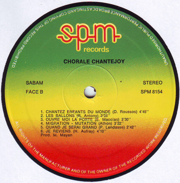 descargar álbum Chorale Chantejoy - Une Chanson Pour Touvrir Mon Coeur Sans Façon Une Chanson Pour Un Peu Despoir En Ta Maison