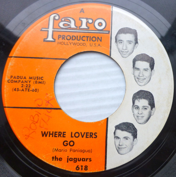 The Jaguars – Where Lovers Go / Discover A Lover (1965, Vinyl 