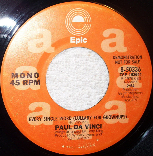 Album herunterladen Paul Da Vinci - Every Single Word Lullaby For Grownups