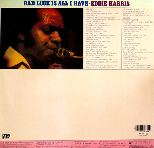 last ned album Eddie Harris - Bad Luck Is All I Have