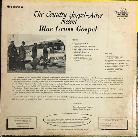 baixar álbum The Country GospelAires - Bluegrass Gospel