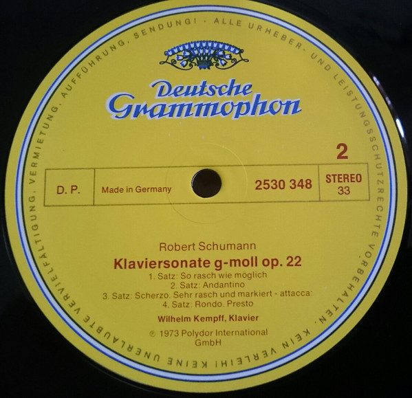 descargar álbum Robert Schumann, Wilhelm Kempff - Kinderszenen Klaviersonate G Moll Piano Sonata In G Minor