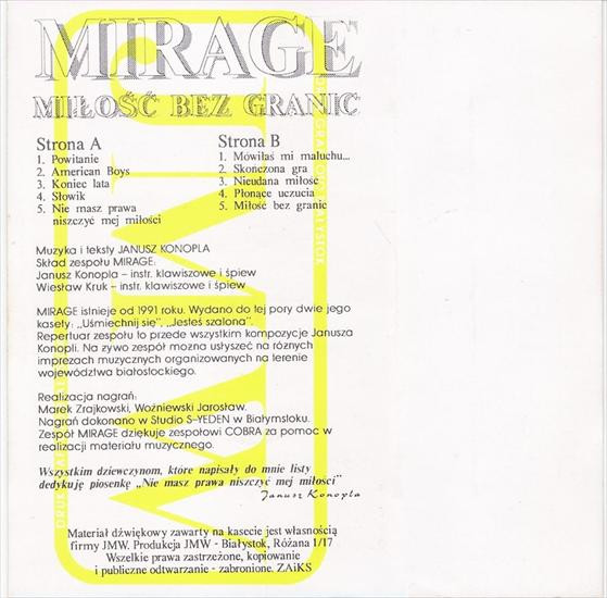 last ned album Mirage - Miłość Bez Granic