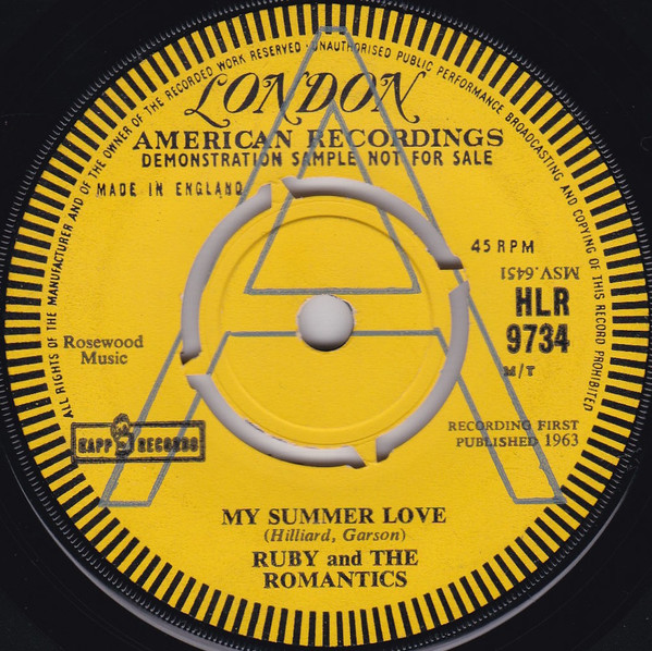 descargar álbum Ruby And The Romantics - My Summer Love Sweet Love And Sweet Forgiveness