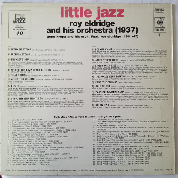Album herunterladen Roy Eldridge And His Orchestra, Gene Krupa And His Orchestra - Little Jazz