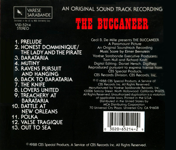 descargar álbum Elmer Bernstein - The Buccaneer