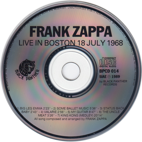 lataa albumi Frank Zappa - Live In Boston