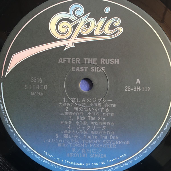 Album herunterladen Hiroyuki Sanada - After The Rush