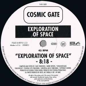 Portada de album Cosmic Gate - Exploration Of Space / Melt To The Ocean