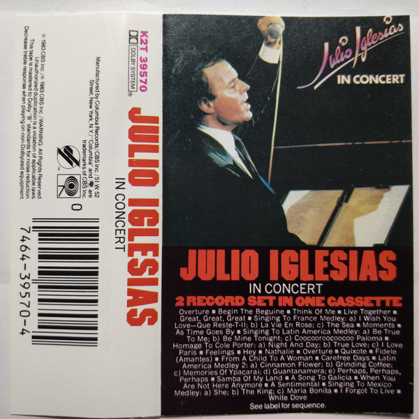 有名人芸能人】 レア！シール帯！2CD！JULIO IGLESIAS/EN CONCIERTO