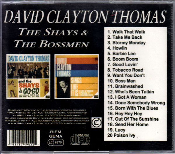 baixar álbum David ClaytonThomas - The Shays The Bossmen