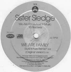 Sister Sledge - We Are Family / Lost In Music ('93 Remixes) album cover