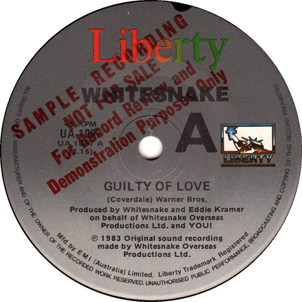Whitesnake – Guilty Of Love (1983, Vinyl) - Discogs