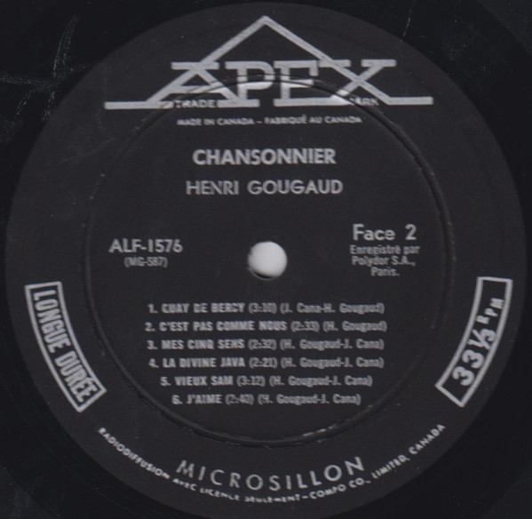 Album herunterladen Henri Gougaud - Chansonnier
