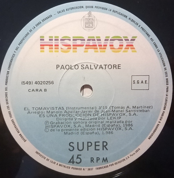 baixar álbum Paolo Salvatore - El Tomavistas