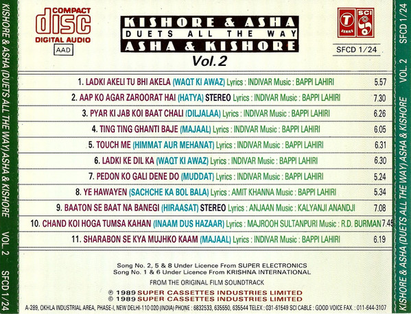 last ned album Download Kishore Kumar & Asha Bhosle - Duets All The Way Ash Kishore Vol 2 album