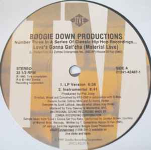 Boogie Down Productions Love s Gonna Get cha Material Love