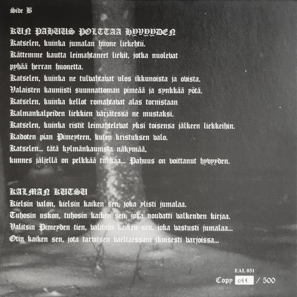 descargar álbum Musta Surma - Kaiken Pyhän Raunioilla