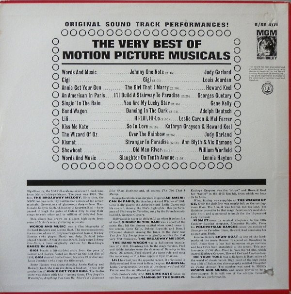 ladda ner album Various - The Very Best Of Motion Picture Musicals