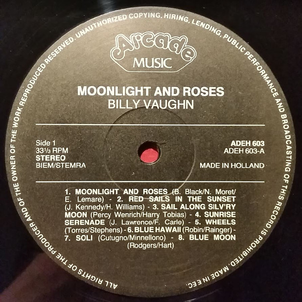 descargar álbum Billy Vaughn - Moonlight And Roses