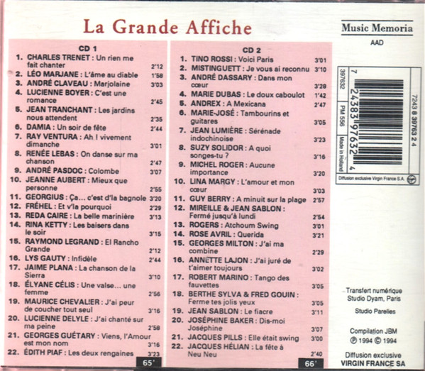 Album herunterladen Various - La Grande Affiche