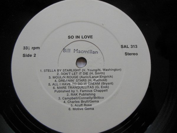 baixar álbum Bill Macmillan - So In Love
