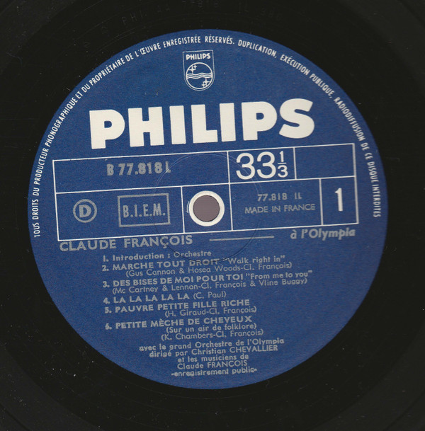 last ned album Claude François - À L Olympia
