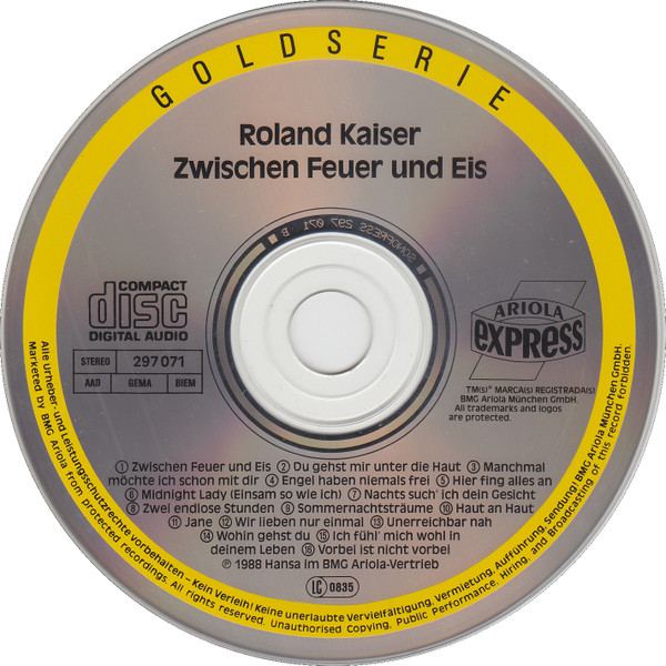 descargar álbum Roland Kaiser - Zwischen Feuer Und Eis