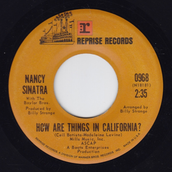 ナンシー・シナトラ – カリフォルニア天国 (1971, Vinyl) - Discogs
