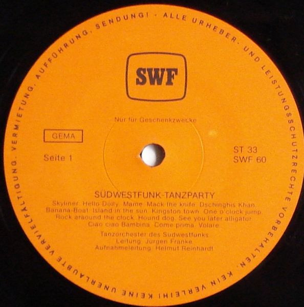 lataa albumi Südwestfunk Tanzorchester - Südwestfunk Tanzparty