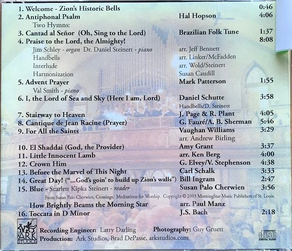 descargar álbum Zion Lutheran Church, Dr Daniel Steinert, AAGO - Zion Ringz And Singz 2006