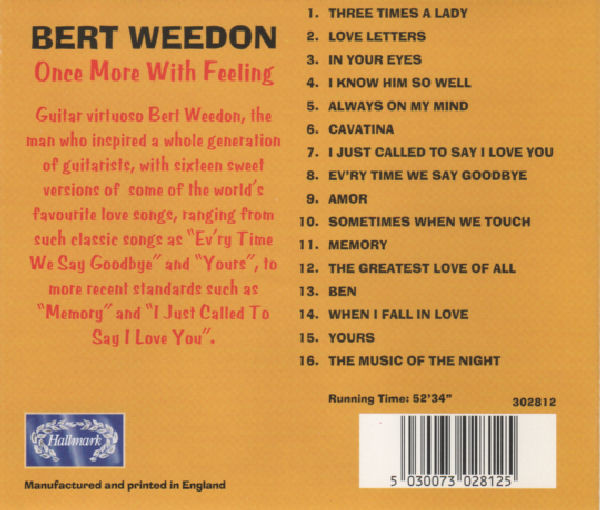 last ned album Bert Weedon - Once More With Feeling