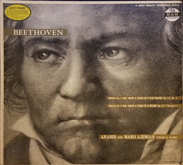 ladda ner album Maro Ajemian, Anahid Ajemian - M G M Records Presents Beethovens Sonata No 3 For Violin And Piano In E Flat Op 12 No 3 Sonata No 9 For Violin And Piano In A Major Op 47 Kreutzer
