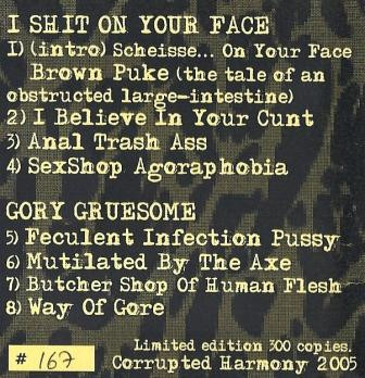 télécharger l'album I Shit On Your Face Gory Gruesome - Scatporngoregrind Gory Gruesome