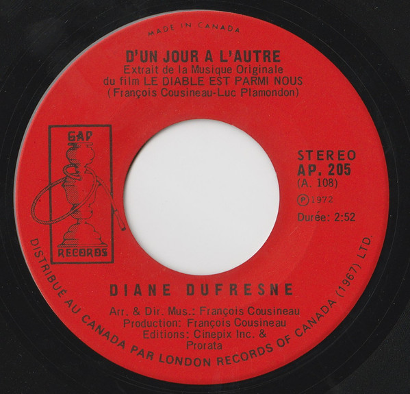 last ned album Diane Dufresne - Dun Jour A Lautre